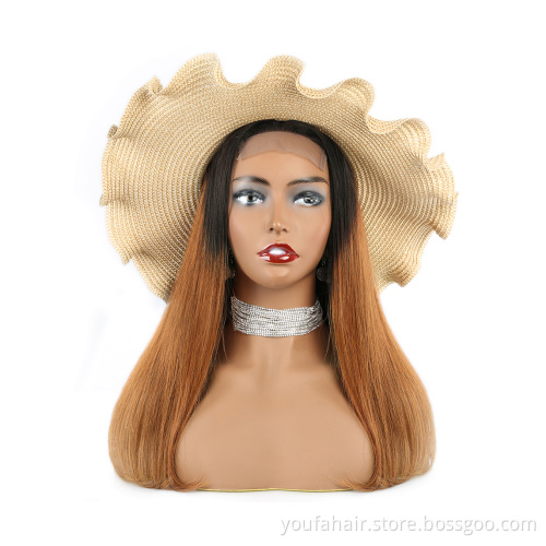 12A Brazilian Virgin Human Hair Ombre Colored 1b/30 Blonde  Transparent Lace Closure Wigs Pre Plucked Remy 4x4 HD Lace Front Wig